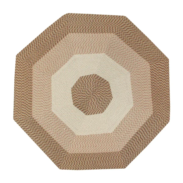 Better Trends Country Braid Reversible Area Rug - Chambray Stripe 24x22 x 68x22 x 68x22 L-Shape