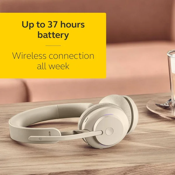 Jabra Evolve2 65 UC USB-A Stereo Wireless Headset - Beige (26599-989-988)