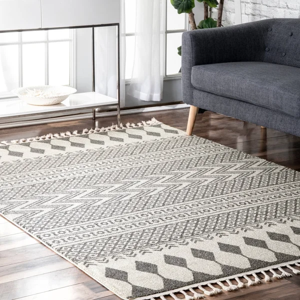 nuLOOM Terra Tribal Outdoor Rug - 6& 7x22 x 9&, Beige