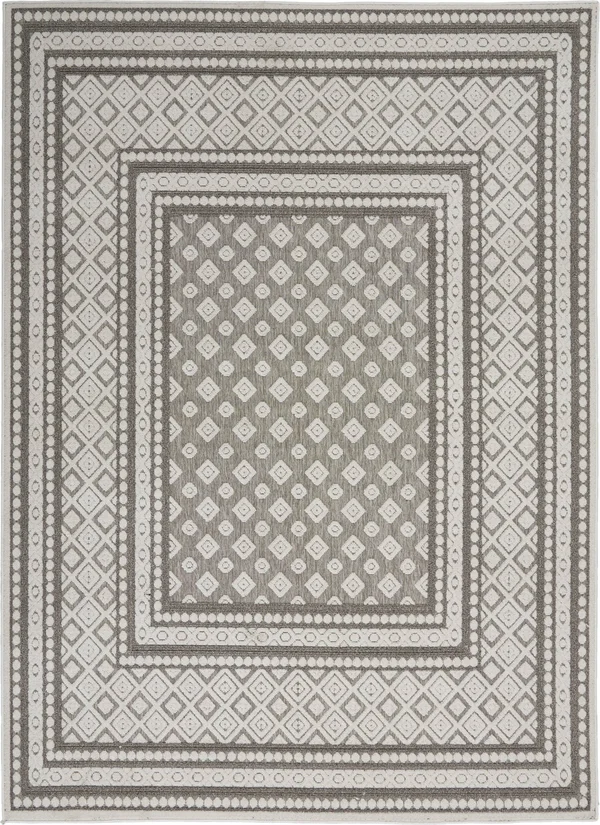 Nourison CLA02 Calobra LT Grey Area Rug- 4& x 6&