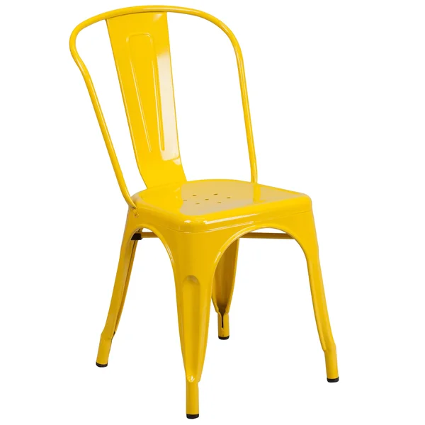 Flash Furniture Metal Stackable Chair, Orange