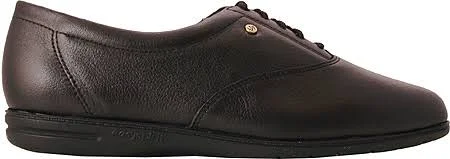 Easy Spirit Women's Motion Leather Low Top Lace Up Fashion Sneakers - Black, 5.5