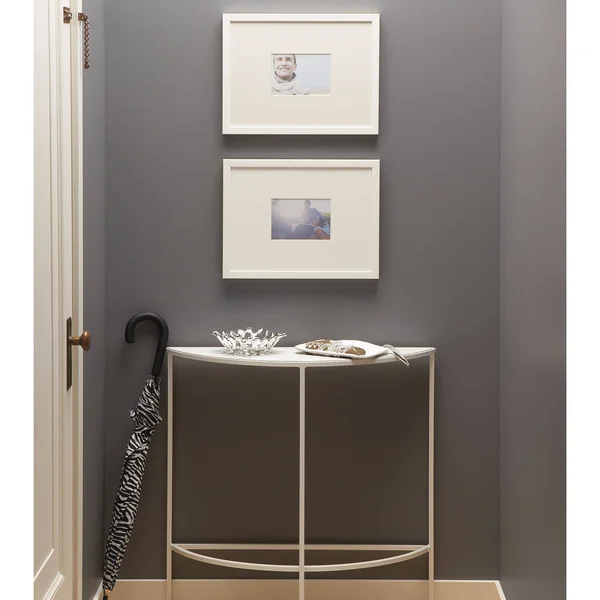 Room & Board - Modern Slim Half-Round Console Table 12D 36W 29h in Taupe Grey