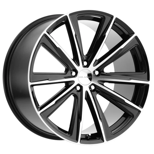 Milanni 471 Splinter 20x9 5x112 +25mm Black/Machined Wheel Rim