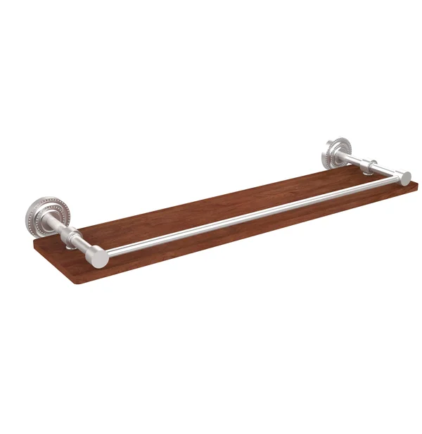 Allied Brass DT-1-22-GAL-IRW-SCH Dottingham Collection 22 inch Solid IPE Ironwood Shelf with Gallery Rail