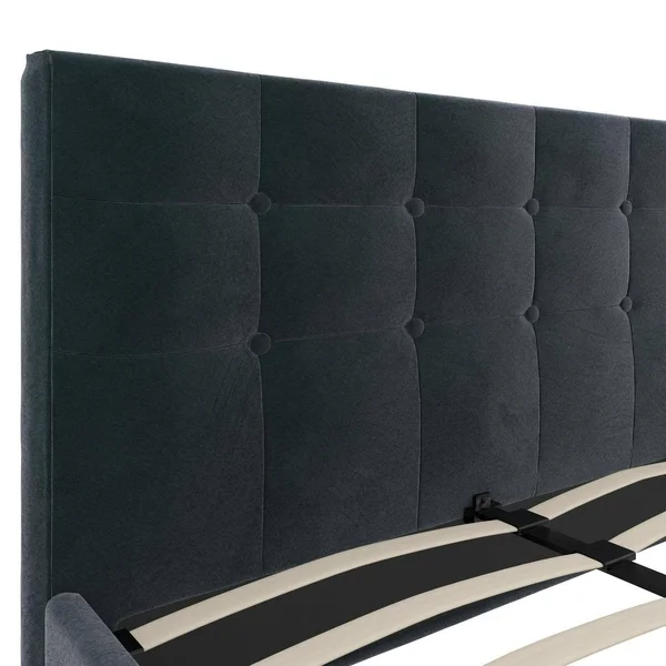 DHP Rose Upholstered Bed, Blue Velvet, Queen