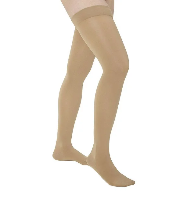 Mediven Comfort - 30-40 mmHg, Thigh High w/ Silicone Top-Band, Closed Toe Ebony, V-Petite
