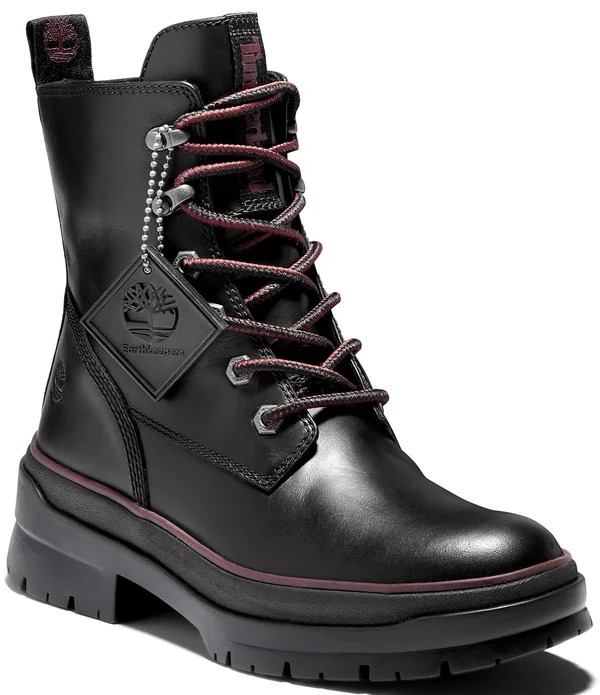 Timberland Women's Malynn EK+ Waterproof Lace-Up Boots Black Full-Grain - Size 9 Medium