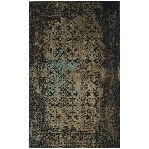 Safavieh CLV223B Classic Vintage Black, Olive Area Rug - 8& x 10&