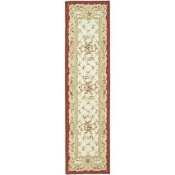 Fleur De Lis Living Brayton Hand-Hooked Wool Ivory Area Rug, White