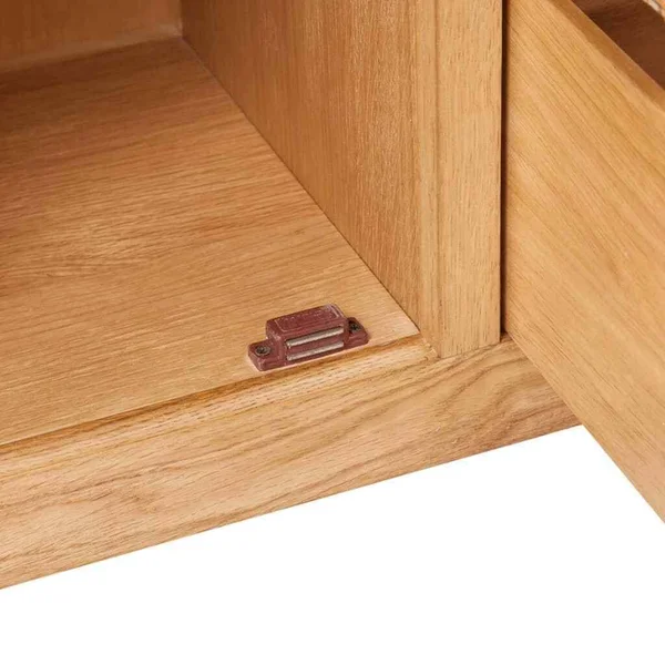 vidaXL Sideboard with 3 Drawers Solid Oak Wood 43.3x22x13.2x22x27.6x22