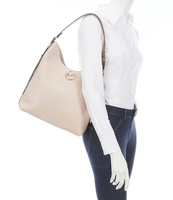 Michael Michael Kors Bowery Large Leather Hobo Shoulder Bag - Soft Pink