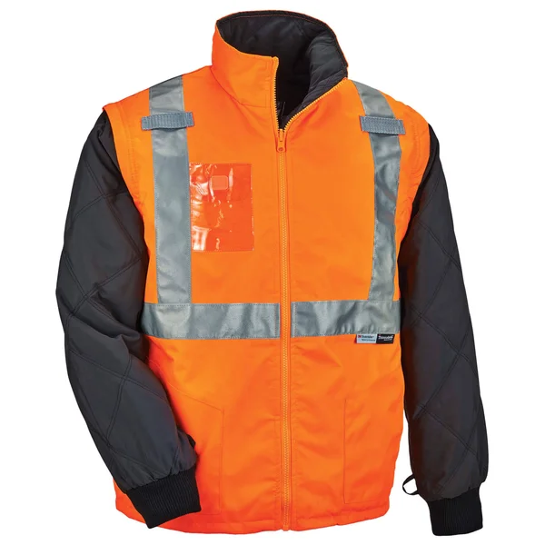 Ergodyne GloWear 8287 Type R Class 2 Convertible Thermal Jacket - Orange 3XL