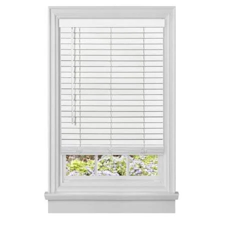 Traditional Elegance Cordless Madera Falsa 2 inch Faux Wood Plantation Blind 48x64 - White