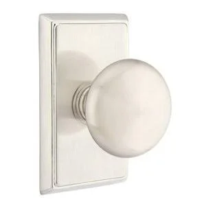 Brass Classic Hardware - Double Dummy Providence Door Knob with Rectangular Rose in Satin Nickel - 8521P.FULL.US15 - Emtek Hardw