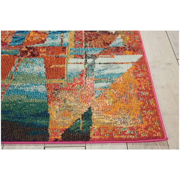 Nourison Celestial CES06 3&11x22 x 5&11x22 Stained Glass Area Rug