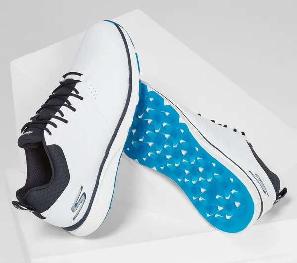 Skechers Men's Go Golf Mojo - Punch Shot Golf Shoes, White/Blue, 7.5