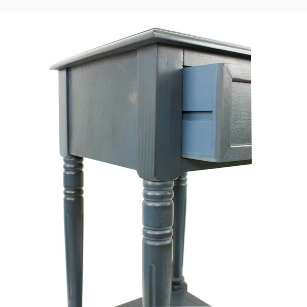 Decor Therapy Westerman One Drawer Square Accent Table - Antique Navy, 14" x 14" x 28"