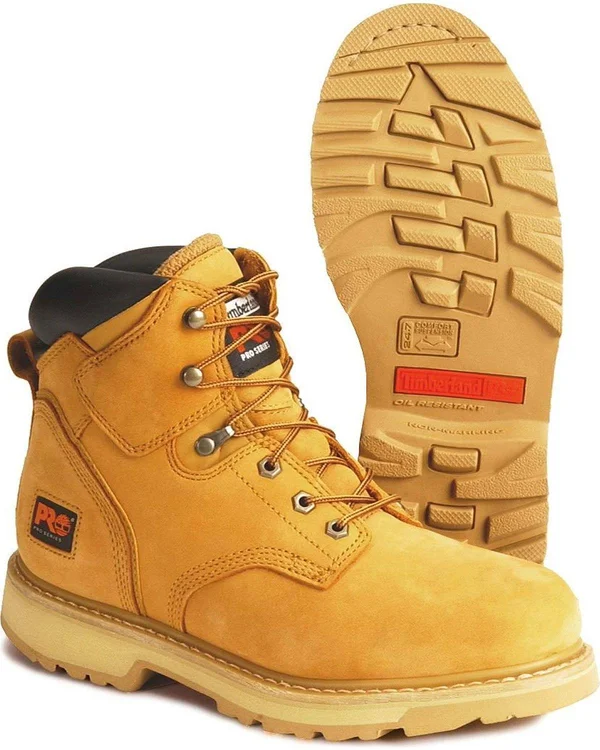 Timberland Pro Men's 6 in. Pit Boss Steel Toe Work Boot, Wheat