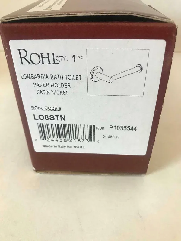 Rohl LO8STN Toilet Paper Holder - Satin Nickel