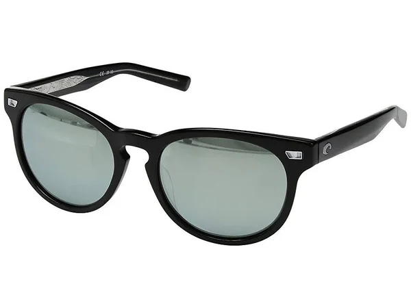 Costa Del Mar Sunglasses Shiny Black, Gray Silver Mirror 580G