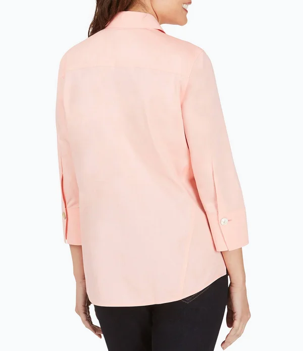 Foxcroft Paityn Non-Iron Shirt Chambray Pink