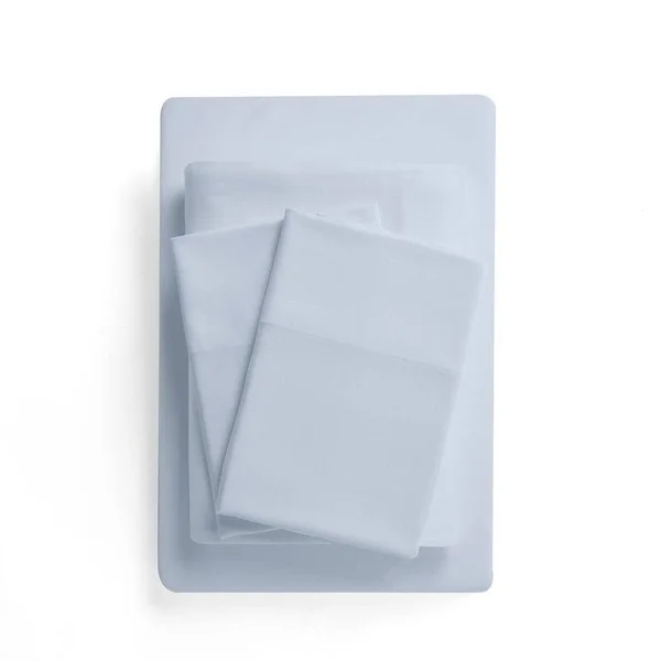 Becky Cameron Premium Rayon from Bamboo 4 Piece Luxury Bed Sheet Set (Queen - Light Blue)
