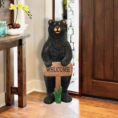 Millican Welcome Sign Bear Garden Statue Millwood Pines