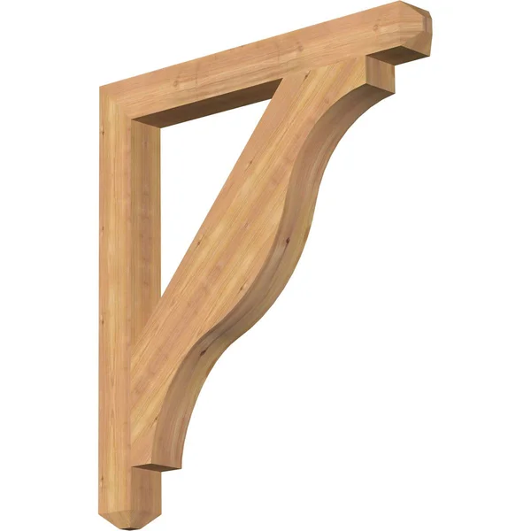 Ekena Millwork 3 1/2x22W x 32x22D x 36x22H Funston Craftsman Smooth BRACKET, Western Red Cedar