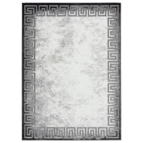 MDA Home Brooklyn Gray Contemporary Polypropylene Area Rug - 5&2x22 x 7&5x22