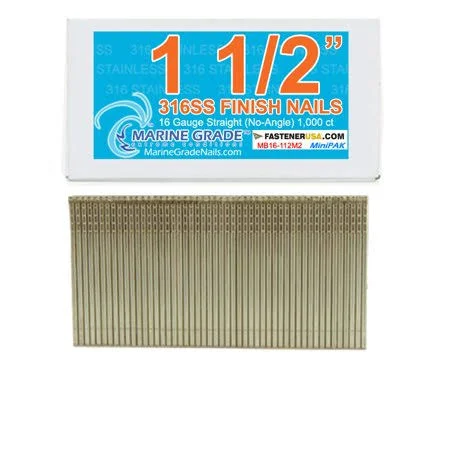 1-1/2 inch Finish Nails 16 Gauge 316 Stainless 1m MiniPak