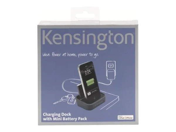 Kensington Charging Dock with Mini Battery Pack - Digital player - phone charging stand + external battery pack - for Apple iPho