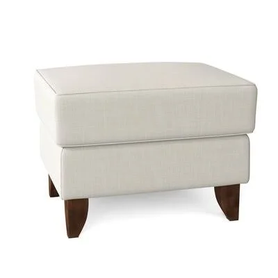 Haleigh 29x22 Rectangle Standard Ottoman Wayfair Custom Upholstery Body Fabric: Conversation Pearl