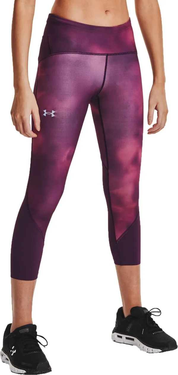 Under Armour Women's Fly Fast Printed Crop Purple Xs
