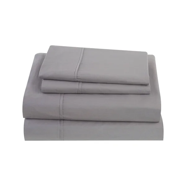 Sean John Solid Cotton Percale Sheet Set - King - White