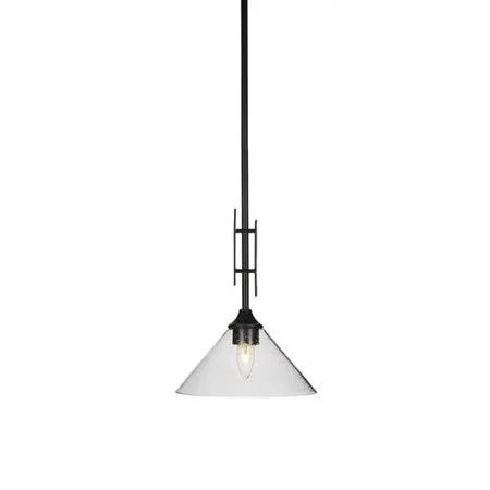 Ebern Designs Murdoch 1-Light Cone Pendant, Clear