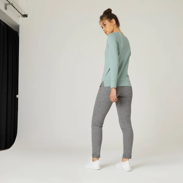 Nyamba Women's 500, Slim Jogging Pants in Gray, Size W26 L30