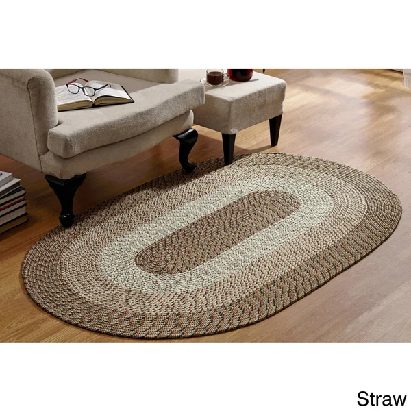 Better Trends Country Braid Reversible Area Rug - Chambray Stripe 24x22 x 68x22 x 68x22 L-Shape