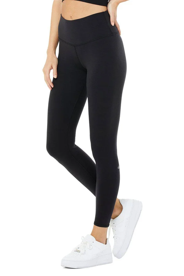 Alo Yoga 7/8 High Waist Airbrush Leggings - Black - Leggings