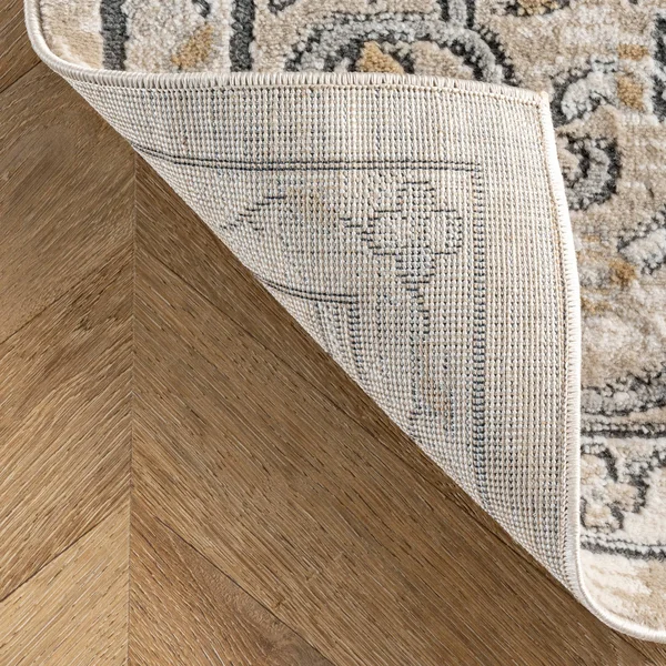 nuLOOM Kathleen Floral Beige 5 ft. x 8 ft. Indoor Area Rug