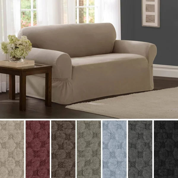 Pixel Stretch 1 Piece Loveseat Furniture Cover Slipcover, Size: 34 inchh x 38 inchd x 58-73 inchw