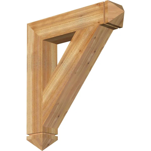 Ekena Millwork BKT06X32X36TRA03RWR 6x22W x 32x22D x 36x22H Traditional Arts & Crafts Rough Sawn BRACKET, Western Red Cedar