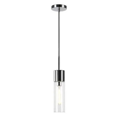 Kaylee 1 - Light Single Cylinder Pendant AllModern Base Finish: Polished Nickel - Shade Color: Seeded
