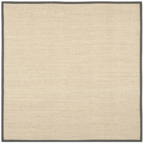 Safavieh NF443B Marble, Grey Natural Fiber 8& x 8& Square Area Rug
