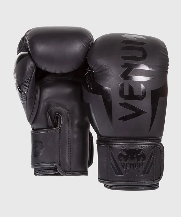 Venum Elite Boxing Gloves, Black