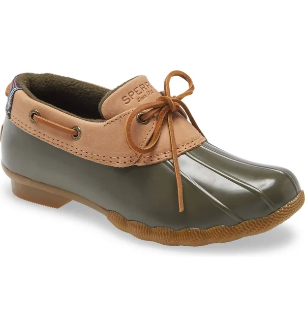 Sperry Women's Saltwater 1-Eye Boot - 8.5 - Tan - Olive