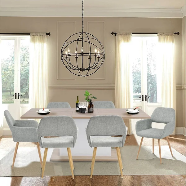 Carson Carrington Saimovaara Linen Dining Chair (Set of 2) - Dark Blue