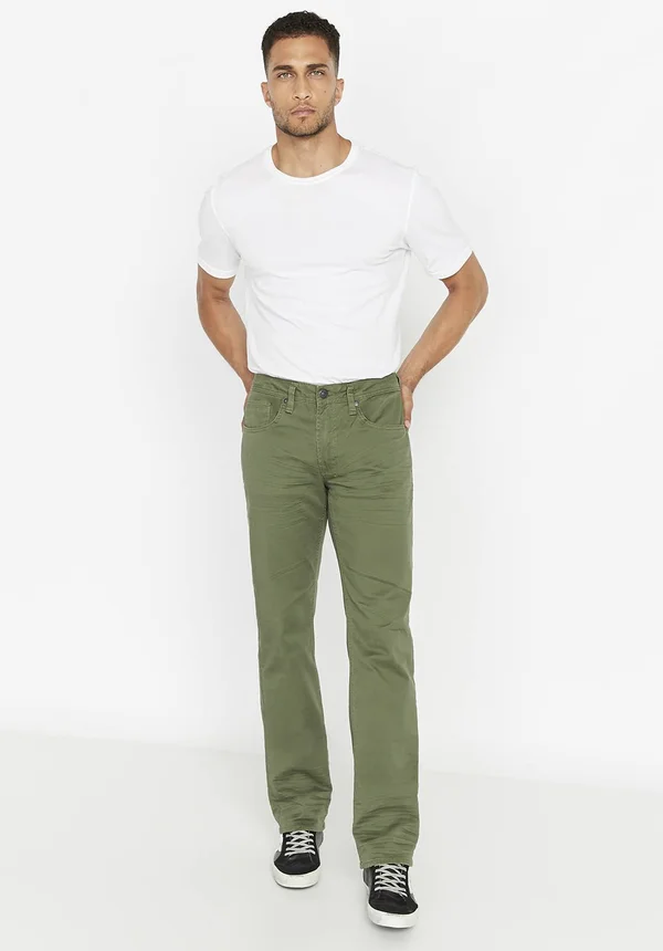 Buffalo David Bitton Six x Straight Jeans - Green - Casual Pants