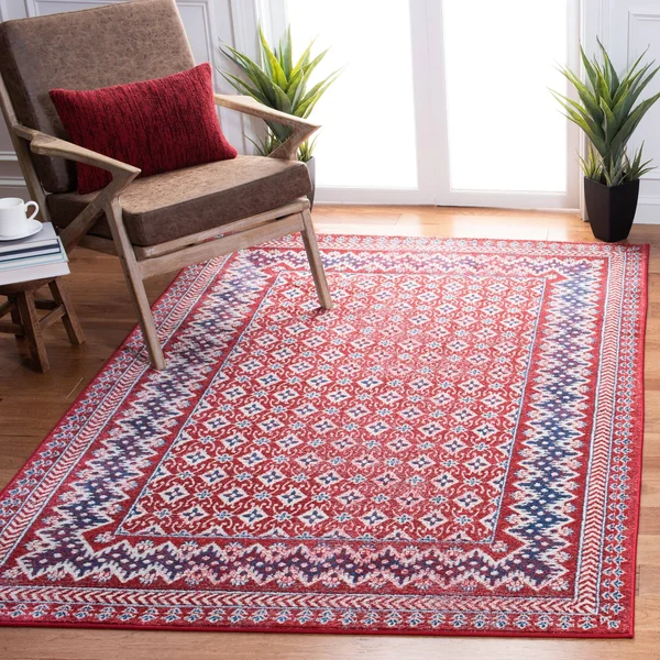 Safavieh Brentwood Gusta Traditional Oriental Rug - 5&3x22 x 7&6x22 - Red/Ivory