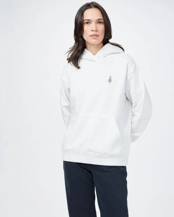 tentree Women's TreeFleece Golden Spruce Hoodie - Sustainably Made Hoodies - Organic Cotton - Black - Size: L